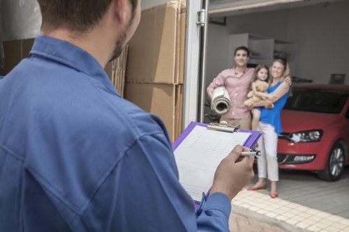 Household items being loaded for a move in Dulwich