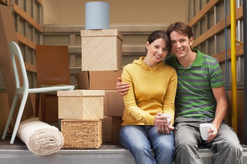 Careful loading of furniture and boxes for an urgent Dulwich home move